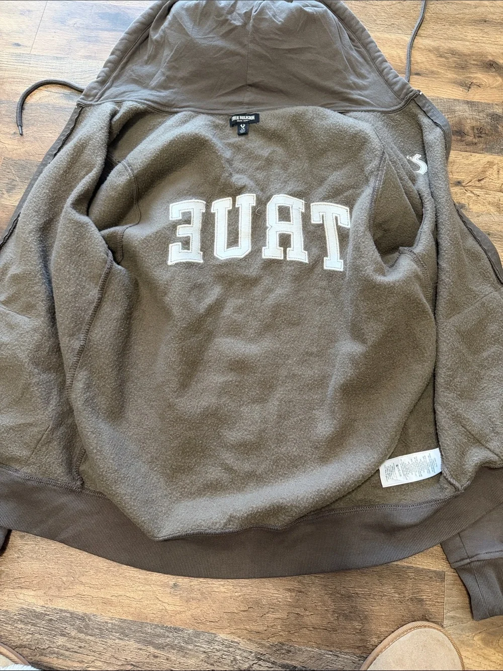 True religion zip up hoodie size large